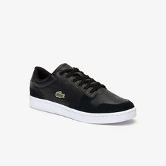 Mens Masters Cup Leather and Suede Sneakers | Lacoste Black/White • 312