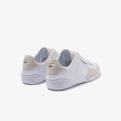 Mens Hapona Leather and Suede Sneakers | Lacoste White/White • 21G