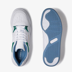 Mens Court Slam Tumbled Leather Sneakers | Lacoste Wht/Green • 082