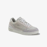 Mens T-Clip Suede Sneakers | Lacoste Off White/Light Grey • 6D2