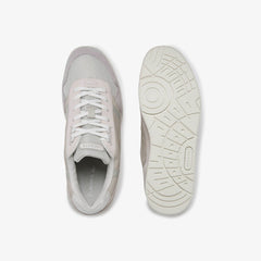 Mens T-Clip Suede Sneakers | Lacoste Off White/Light Grey • 6D2