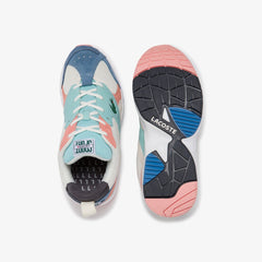 Mens Storm 96 Mesh and Suede Sneakers | Lacoste Off Wht/Blu • 2Q9