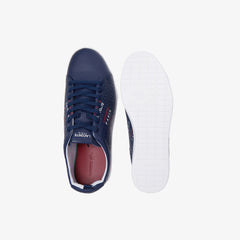 Mens Carnaby Evo Tricolore Leather Sneakers | Lacoste Navy/White/Red • 7A2