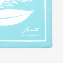 Mens SPORT Roland Garros Edition Print Cotton Bandana | Lacoste Turquoise / White • Ehj
