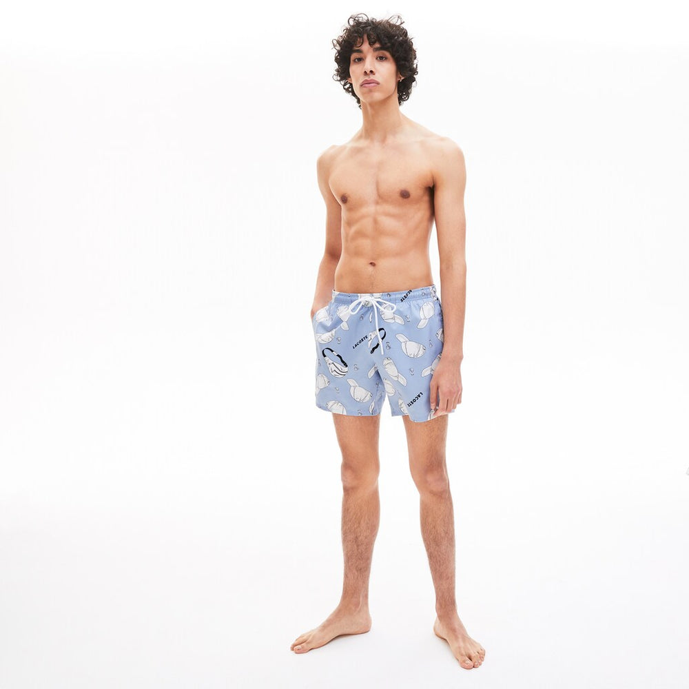 Mens LIVE Urban Design Swim Shorts | Lacoste Purple / White • Wg7