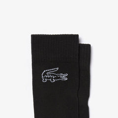 Mens Cotton Blend Sock 2-Pack | Lacoste Grey Chine / Black / White / Green • Mda