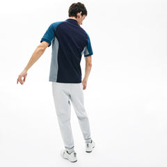 Mens Colorblock Piqué Polo Shirt | Lacoste Navy Blue / Grey / Navy Blue • Ssf