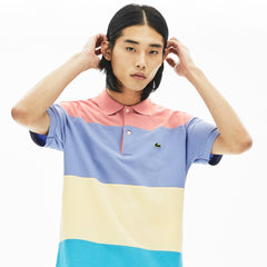 Mens Fresh And Light Cotton Piqué Classic Fit Polo Shirt | Lacoste Turquoise / Yellow / Purple / Pink • Xh9