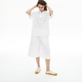 Womens Wo Solid Cotton Piqué Hooded Polo Shirt | Lacoste White • 001