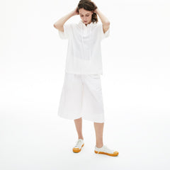 Womens Wo Solid Cotton Piqué Hooded Polo Shirt | Lacoste White • 001