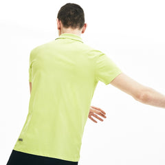 Mens Motion Ultra-Lightweight Cotton Polo | Lacoste Flashy Yellow / Grey • Tr7