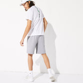 Mens SPORT Roland Garros Cotton Fleece Shorts | Lacoste Grey Chine / Navy Blue / White • 5Kc