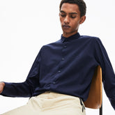 Mens Motion Breathable Stretch Cotton Shirt | Lacoste Navy Blue • Mxq