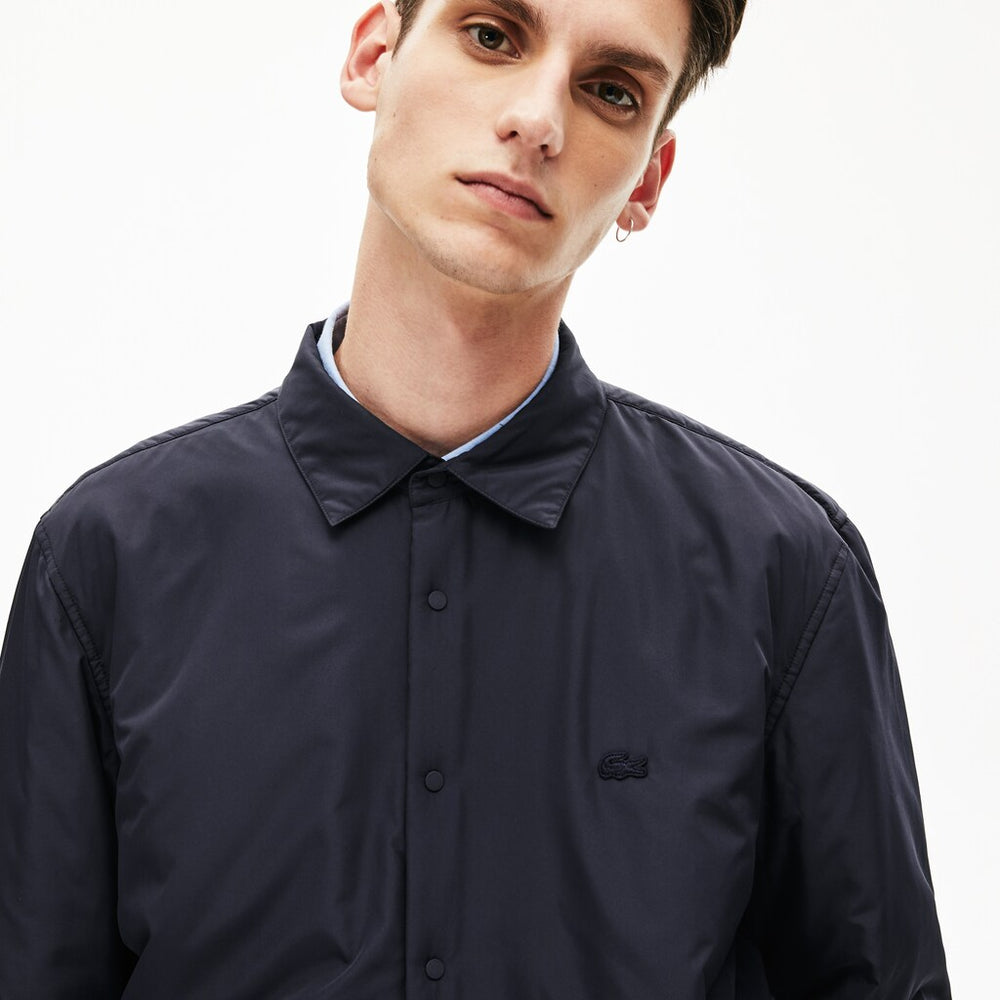 Mens Padded Solid Overshirt | Lacoste Navy Blue • Mxq