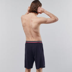 Mens Striped-Waist Long Boxer Briefs | Lacoste Navy Blue • 166