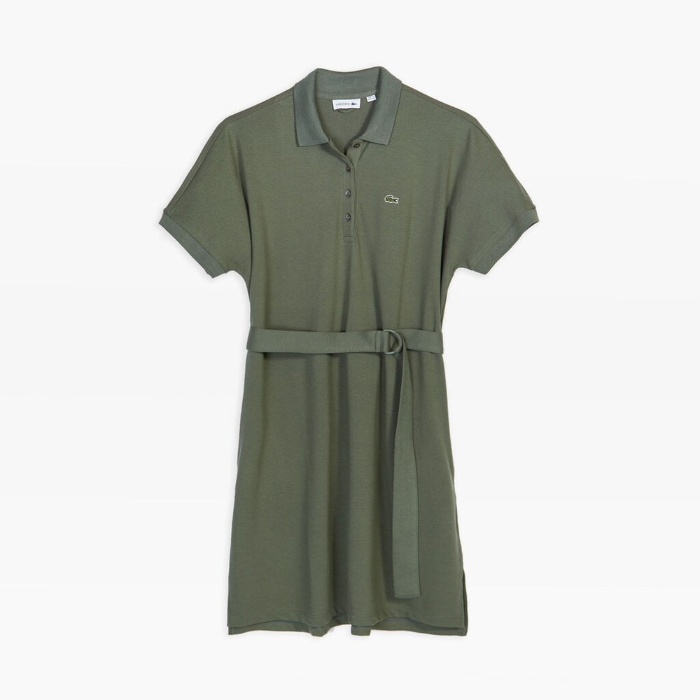 Womens Wo Kimono-Sleeved Wide Polo Dress | Lacoste Khaki Green • Xzd