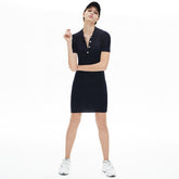 Womens Wo Knit Polo Dress | Lacoste Navy Blue • 166
