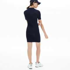 Womens Wo Knit Polo Dress | Lacoste Navy Blue • 166