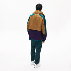 Mens LIVE Color-Block Parka | Lacoste Brown / Purple / Green • Wcf
