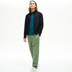 Mens Lightweight Cotton Zip Harrington Jacket | Lacoste Navy Blue • Mxq