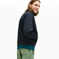 Mens Lightweight Cotton Zip Harrington Jacket | Lacoste Navy Blue • Mxq