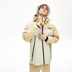 Mens Motion Lightweight Quilted Short Parka | Lacoste Beige / Grey • Ww1