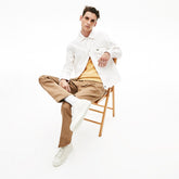 Mens Multi-Pocket Denim Jacket | Lacoste White • 70V