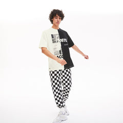 Mens/Womens Unisex LIVE Graphic Print Cotton T-shirt | Lacoste White / Black • 8Lp
