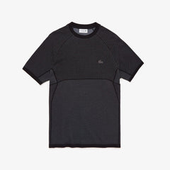 Mens MOTION Regular Fit Jacquard T-shirt | Lacoste Black / Grey • Pl5