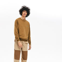 Mens LIVE Cotton Crewneck Sweater | Lacoste Brown • Z0W