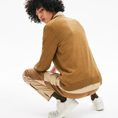 Mens LIVE Cotton Crewneck Sweater | Lacoste Brown • Z0W