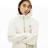 Mens Lightweight Water-Resistant Zip Windbreaker | Lacoste White • 70V