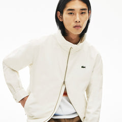 Mens Lightweight Water-Resistant Zip Windbreaker | Lacoste White • 70V