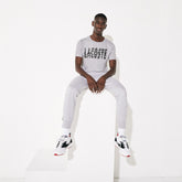 Mens SPORT Ultra Dry Crew Neck Cotton T-shirt | Lacoste Grey Chine / Black • Y5J