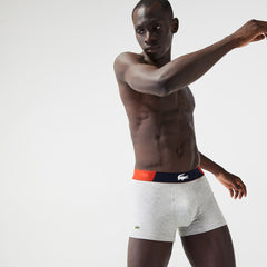 Mens Roland Garros Boxer Briefs | Lacoste Grey Chine • Cca