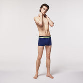 Mens Pack Of 3 Casual Plain-Colored Boxers | Lacoste Navy Blue / Grey Chine / Navy Blue • W08