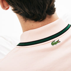 Mens Heritage Badge Polo Shirt | Lacoste Light Pink / Black / Green • La4