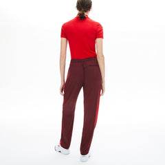 Womens Wo Side-Stripe Track Pants | Lacoste Bordeaux / Red • Tbl