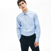 Mens Textured Cotton Shirt | Lacoste Light Blue / White • Pne