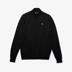 Mens SPORT Breathable-Knit Zip-Up Golf Sweater | Lacoste Black • 031