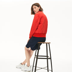 Womens Wo Reversible Bomber Jacket | Lacoste Navy Blue / Red • X70