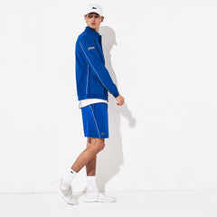Mens SPORT Novak Djokovic Textured Zip Jacket | Lacoste Blue / White • L3L