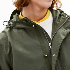 Mens Ultra-Light Hooded Long Parka | Lacoste Khaki Green • Xzd