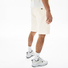 Mens Regular Fit Five-Pocket Denim Shorts | Lacoste White • 70V