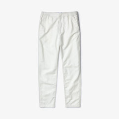 Mens Fine Striped Cotton- Linen Chinos | Lacoste White / Dark Grey • Ult
