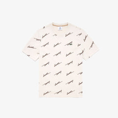 Mens LIVE Standard Fit Crew Neck Cotton T-shirt | Lacoste Beige • Wgu