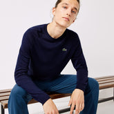 Mens SPORT Breathable-Knit Golf Sweater | Lacoste Navy Blue • 166
