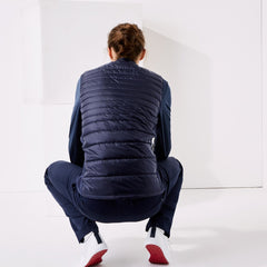 Mens SPORT Lightweight Water-Resistant Quilted Vest | Lacoste Navy Blue • 5Fs