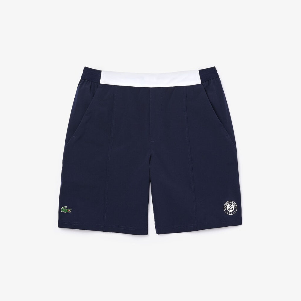 Mens SPORT Roland Garros Color-Block Tech Shorts | Lacoste Navy Blue / White • 2Hc