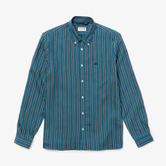 Mens Lightweight Striped Shirt | Lacoste Navy Blue / White • Wx9